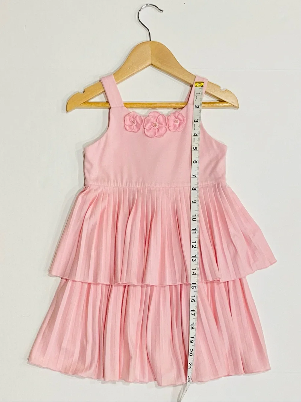 Gymboree Girls ‘Easter Celebrations’ Pink Pleated Tiered Sleeveless Dress Size 4